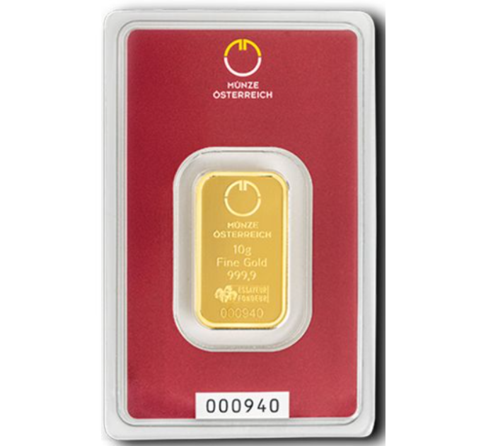 10g Goldbarren Austrian Mint