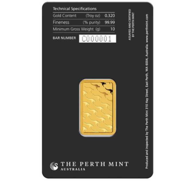 10g Goldbarren Perth Mint