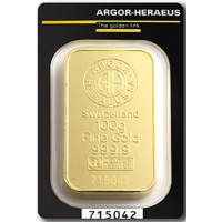 100 g Goldbarren Argor Heraeus