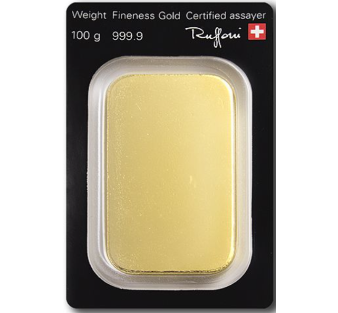 100 g Goldbarren Argor Heraeus