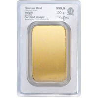 100 g Goldbarren Heraeus