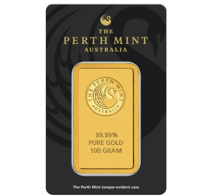100 g Goldbarren Perth Mint