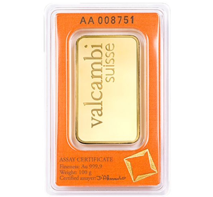 100 g Goldbarren Valcambi