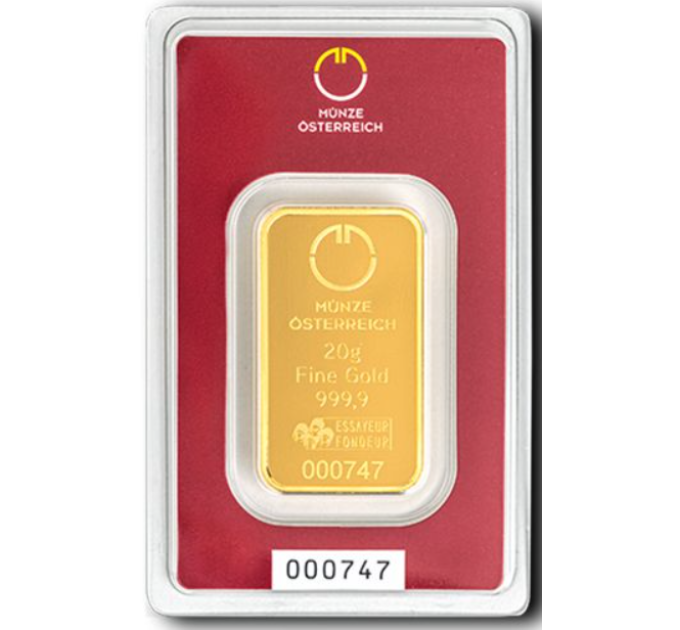 20g Goldbarren Austrian Mint