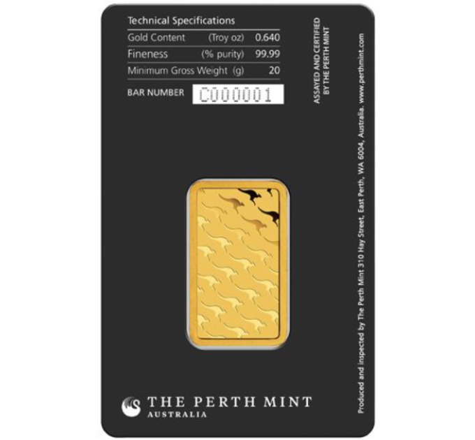 20g Goldbarren Perth Mint