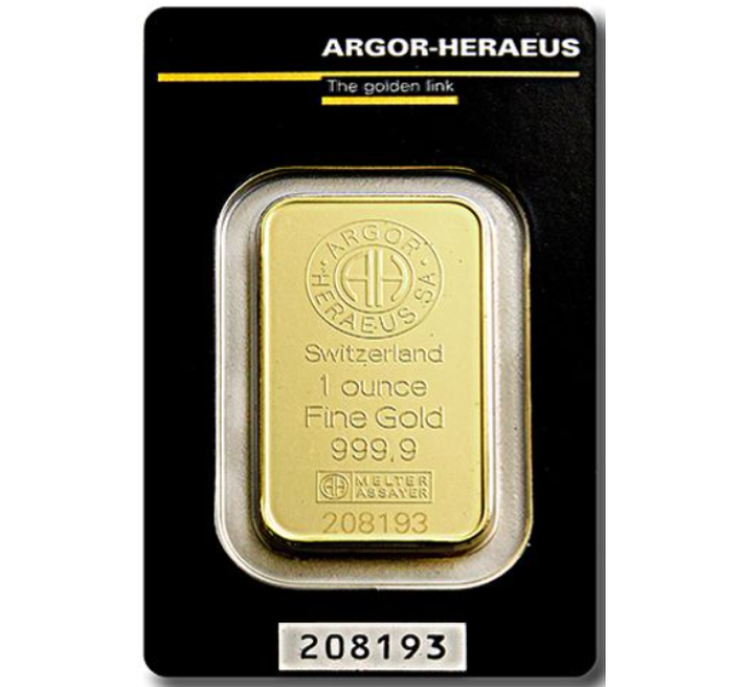 31,1g Goldbarren Argor Heraeus