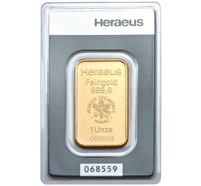 31,1g Goldbarren Heraeus