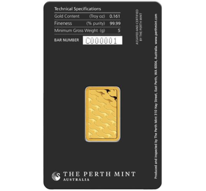 5g Goldbarren Perth Mint