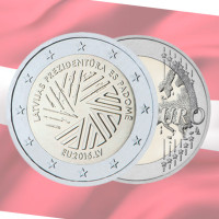 Lettland 2 Euro UNC 2015 - Lettische EU-Ratspräsidentschaft