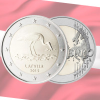 Lettland 2 Euro UNC 2015 - Storch