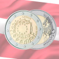 Lettland 2 euro UNC 2015 - 30 Jahre EU-Flagge