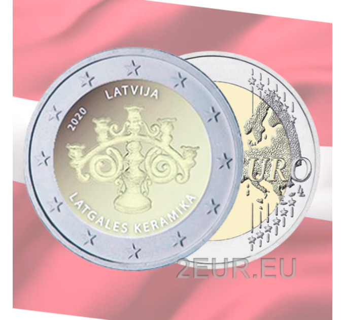 Lettland 2 euro UNC 2020 - Lettgallische Keramik