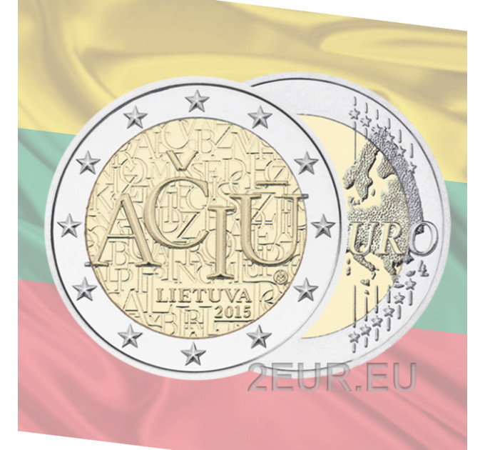 Litauen 2 Euro UNC 2015 - Litauische Sprache