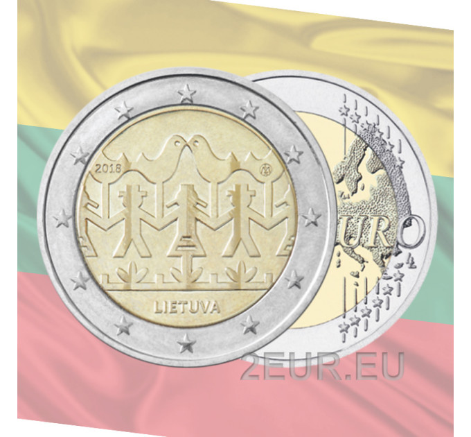 Litauen 2 Euro UNC 2018 - Lied- und Tanzfest