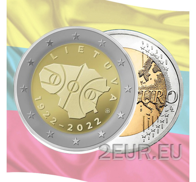Litauen 2 Euro UNC 2022 - 100 Jahre Basketball in Litauen