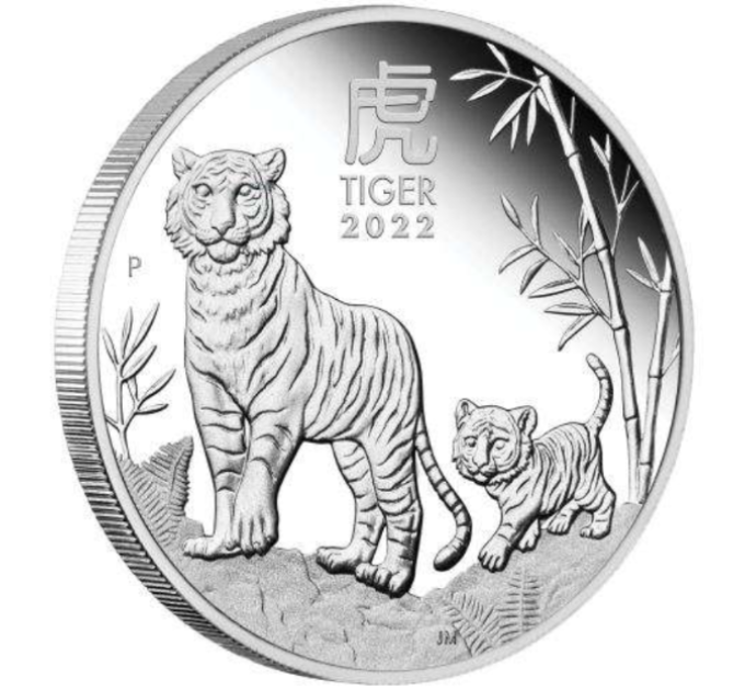 Australien 1 OZ BU 2022 – Jahr des Tigers