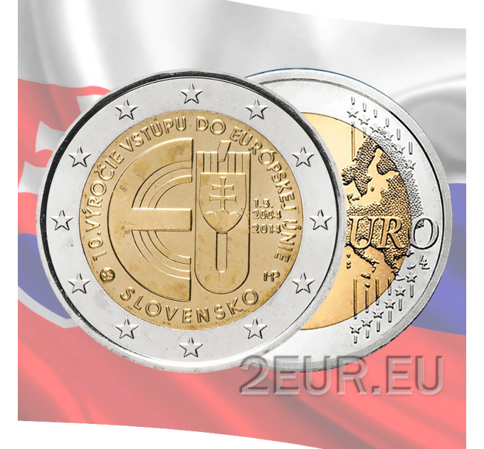 Slowakei 2 Euro UNC 2014 - 10 Jahre Mitgliedschaft der Slowakei in der Europäischen Union
