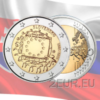 Slowakei 2 Euro UNC 2015 - 30 Jahre EU-Flagge