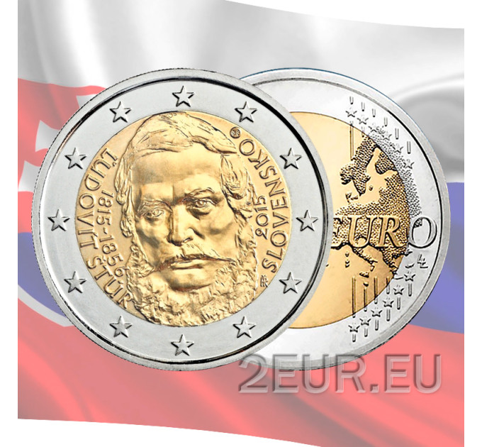 Slowakei 2 Euro UNC 2015 - 200 Jahre seit der Geburt von Ľudovít Štúr