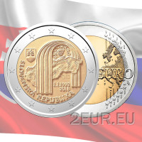Slowakei 2 Euro UNC 2018 - 25. Jahrestag der Gründung der Slowakischen Republik