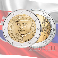 Slowakei 2 Euro UNC 2019 - 100. Todestag von Milan Rastislav Stefanik