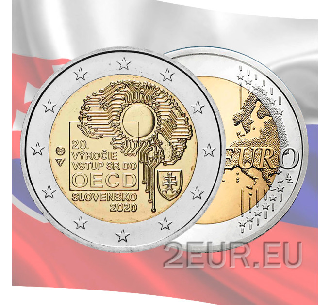 Slowakei 2 Euro UNC 2020 - 20. Jahrestag des Beitritts zur OECD