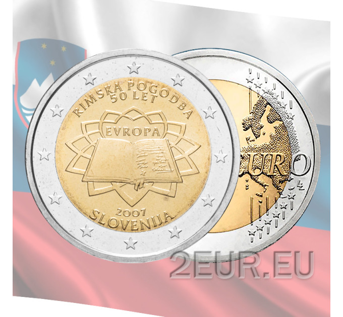 Slowenien 2 Euro UNC 2007 - 50 Jahre Römische Verträge