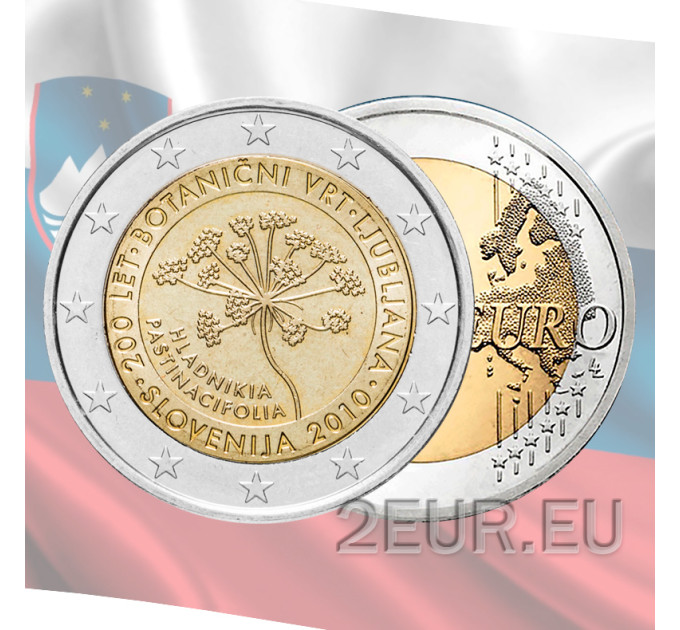 Slowenien 2 euro UNC 2010 - 200 Jahre Botanischer Garten Ljubljana