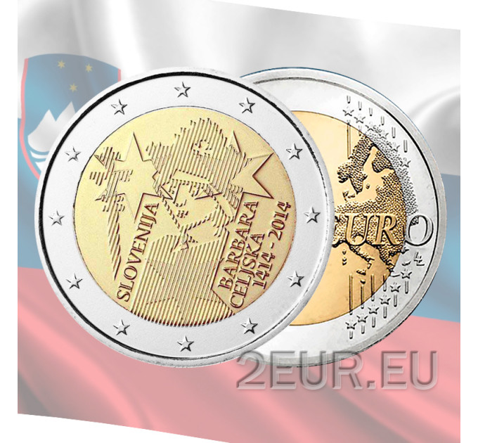 Slowenien 2 Euro UNC 2014 - 600. Jahrestag seit der Krönung von Barbara von Celje