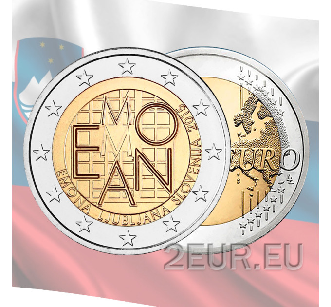 Slowenien 2 Euro UNC 2015 - 2000. Jahrestag der Gründung von Emona - Ljubljana