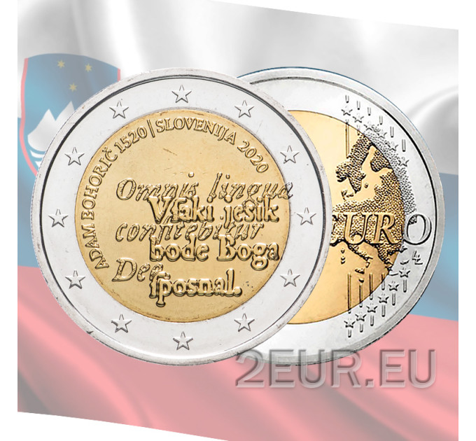 Slowenien 2 euro UNC 2020 - 500. Geburtstag von Adam Bohorič