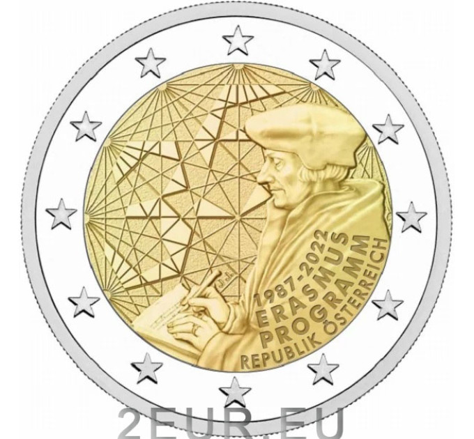 Österreich 2 Euro unz 2022 - 35 Jahre Erasmus