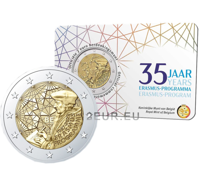 Belgien 2 Euro BU 2022-2 - 35 Jahre Erasmus - NL 