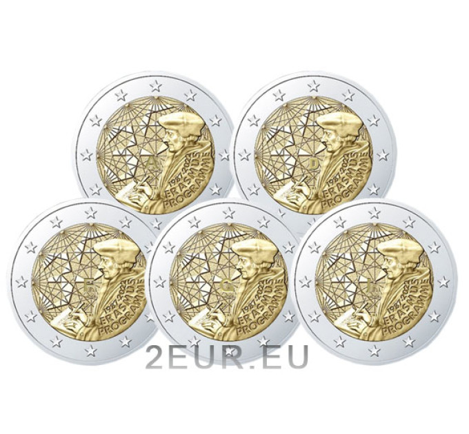 Deutschland 2 euro UNC 2022 - 35 Jahre Erasmus - ADFGJ
