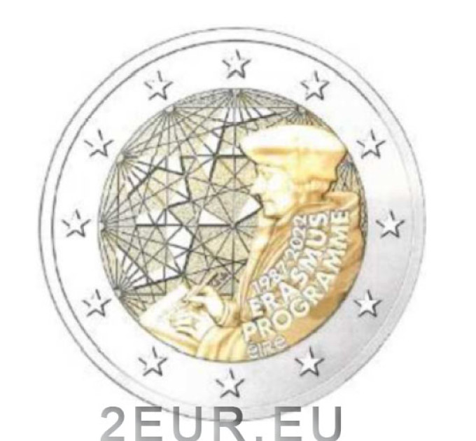 Irland 2 euro UNC 2022 – 35 Jahre Erasmus