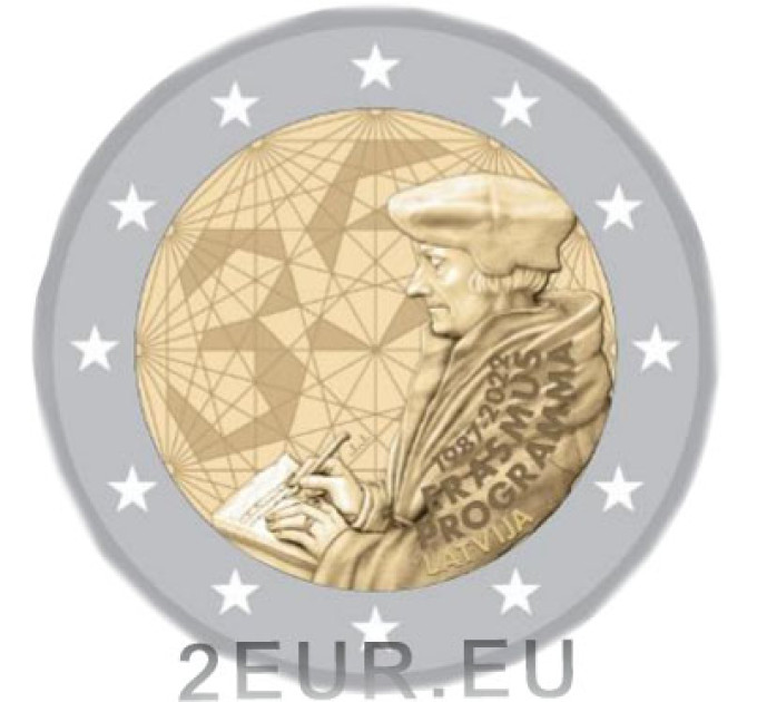 Lettland 2 euro UNC 2022 - 35 Jahre Erasmus