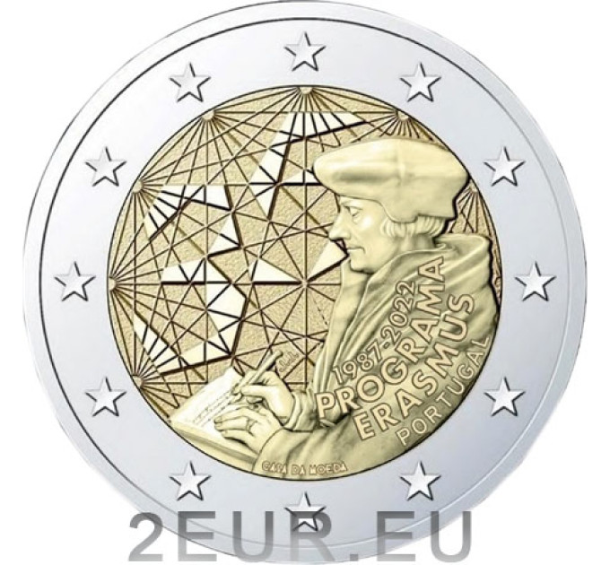 Portugal 2 Euro UNC 2022 - 35 Jahre Erasmus