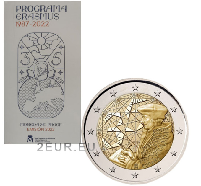 Spanien 2 euro proof 2022 - 35 Jahre Erasmus  