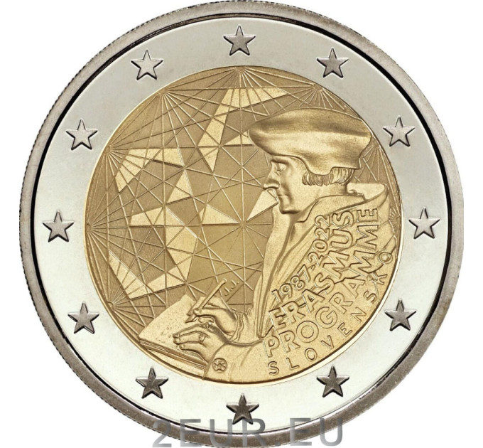 Slowakei 2 Euro UNC 2022 - 35 Jahre Erasmus