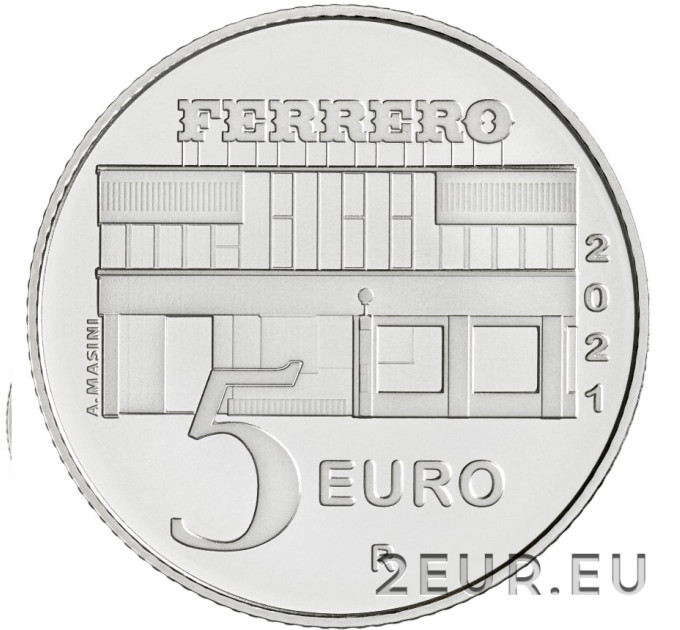 Italien 5 euro silber BU 2021 - Nutella Red