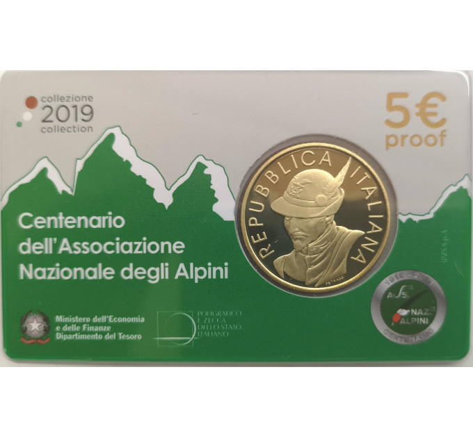 Italien 5 euro silber BU 2019 - Hundertjahrfeier des Nationalen Alpenvereins