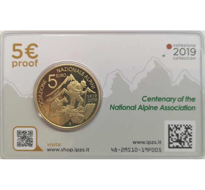 Italien 5 euro silber BU 2019 - Hundertjahrfeier des Nationalen Alpenvereins