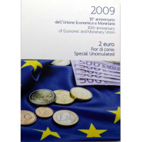 Italien 2 Euro BU 2009 - 10 Jahre WWU