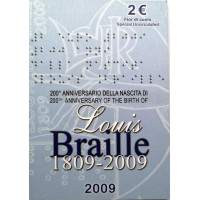 Italien 2 Euro BU 2009 - 200. Geburtstag von Louis Braille
