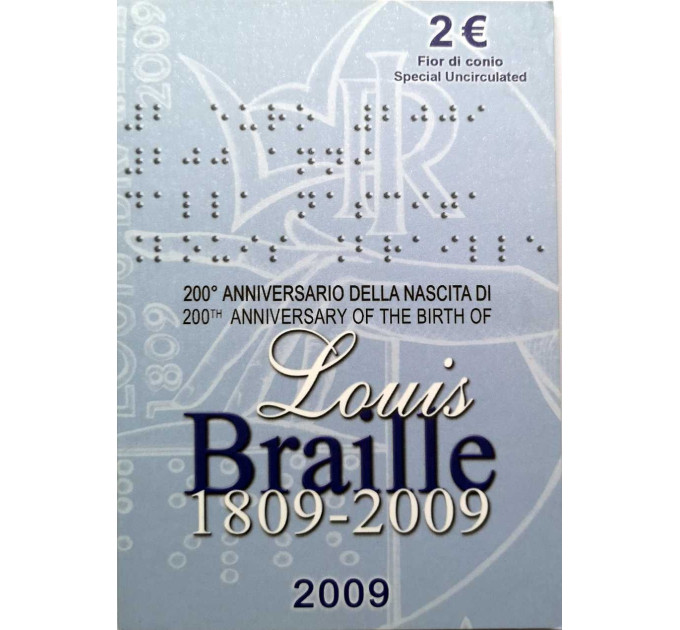 Italien 2 Euro BU 2009 - 200. Geburtstag von Louis Braille