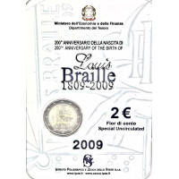 Italien 2 Euro BU 2009 - 200. Geburtstag von Louis Braille
