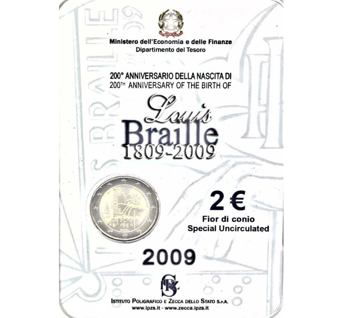 Italien 2 Euro BU 2009 - 200. Geburtstag von Louis Braille