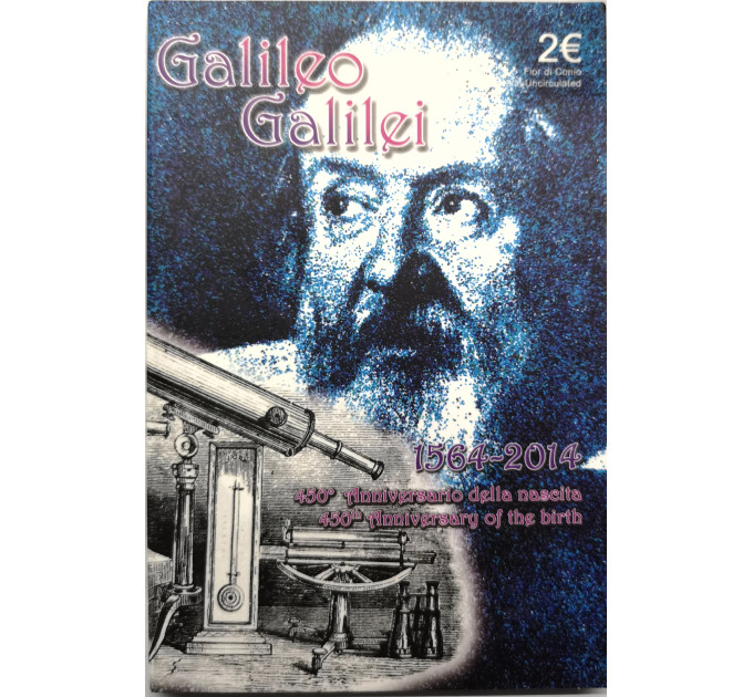 Italien 2 Euro BU 2014 - 450. Geburtstag von Galileo Galilei