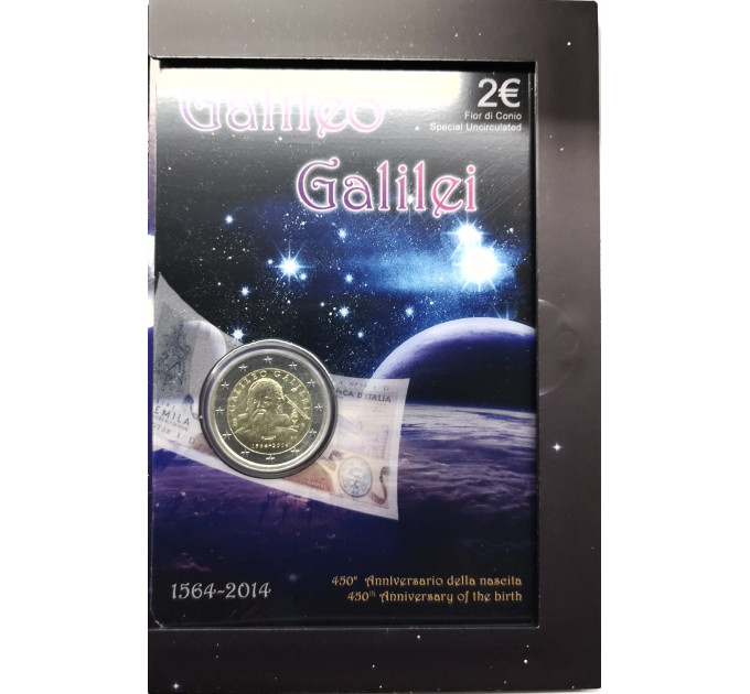 Italien 2 Euro BU 2014 - 450. Geburtstag von Galileo Galilei