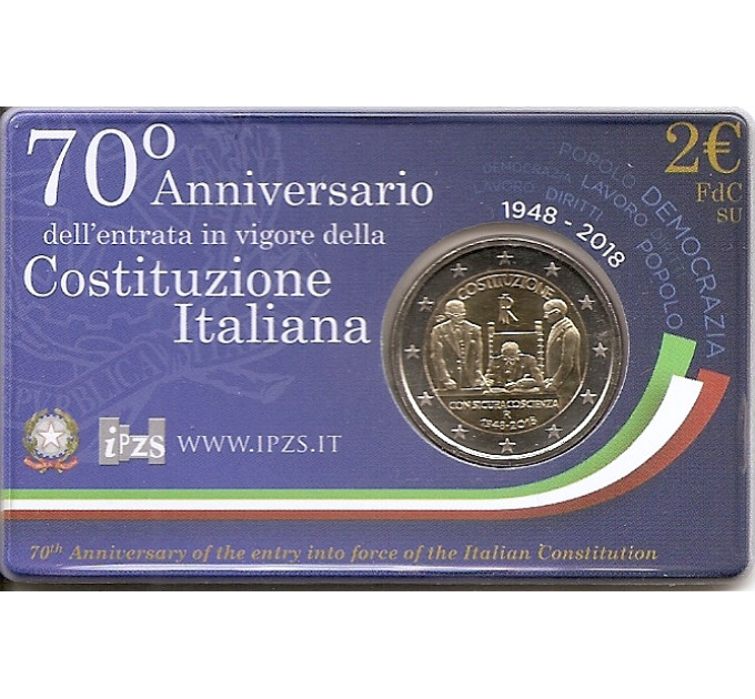 Italien 2 Euro BU 2018 – 70. Jahrestag der italienischen Verfassung